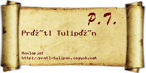 Prátl Tulipán névjegykártya